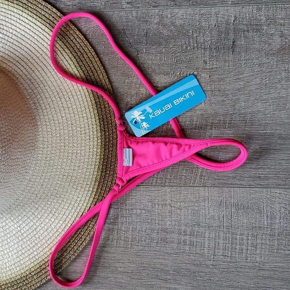 NWT Kauai hot pink thong bikini.  Size Medium - Picture 4 of 5